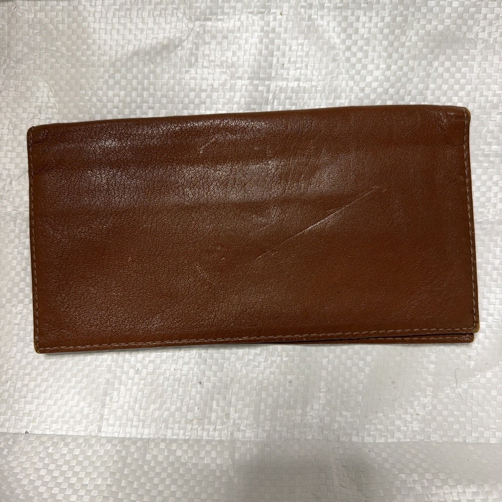 Vintage Christopher Hayes Checkbook Cover/card holder Genuine Leather Wallet